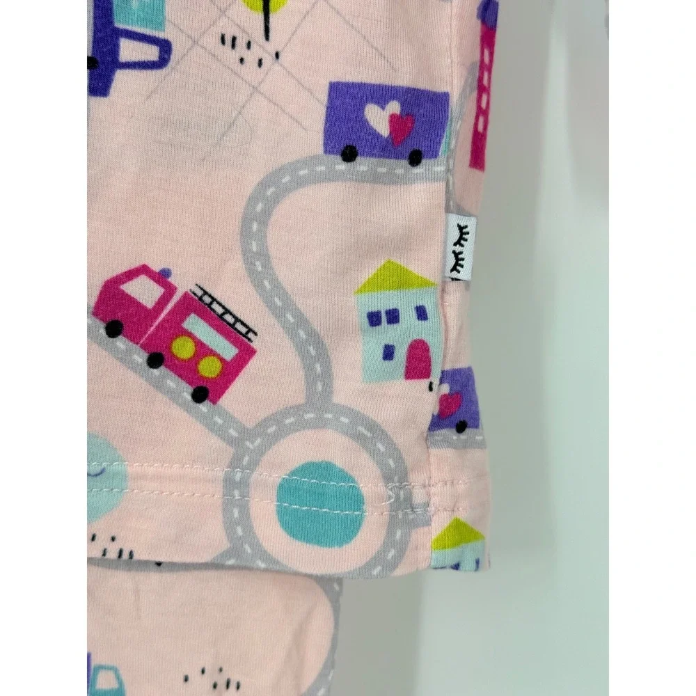 Little Sleepies Pajama Set Girls sz 18-24M Pink Road Trip Bamboo Viscose pajamas